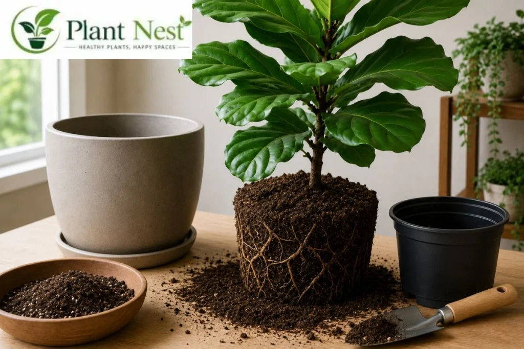 Fiddle Leaf Fig Repotting