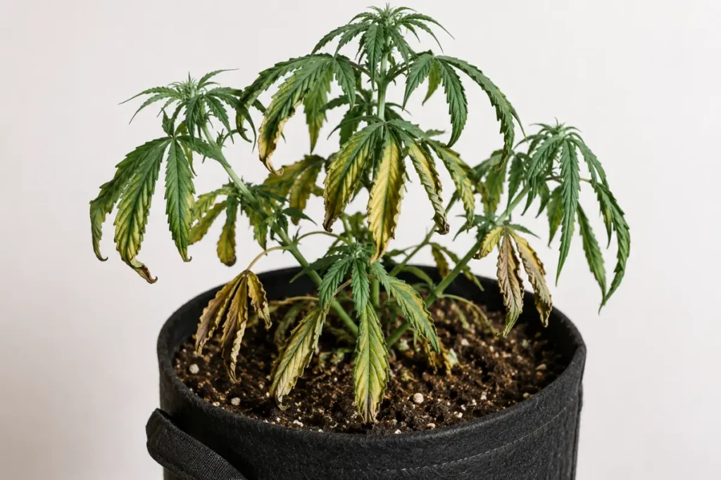 underwatered cannabis