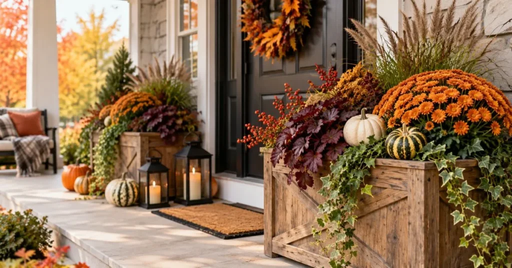 21+ Stunning Fall Planter Box Ideas