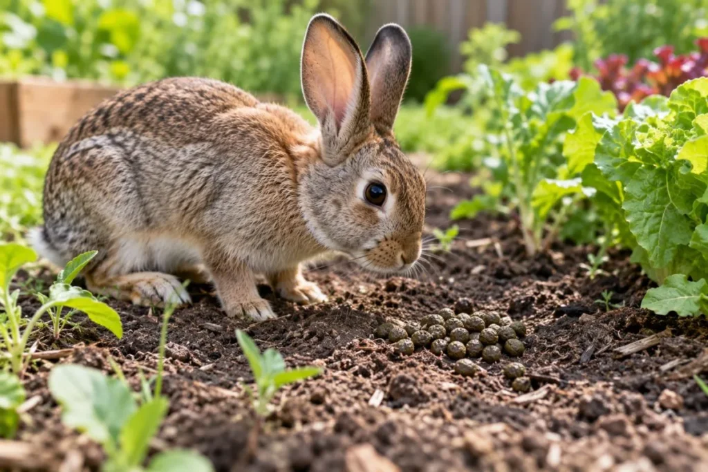 Look for Rabbit Droppings