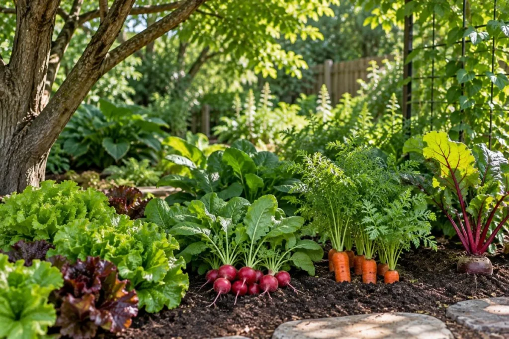 Partial Shade Works for Some Vegetables