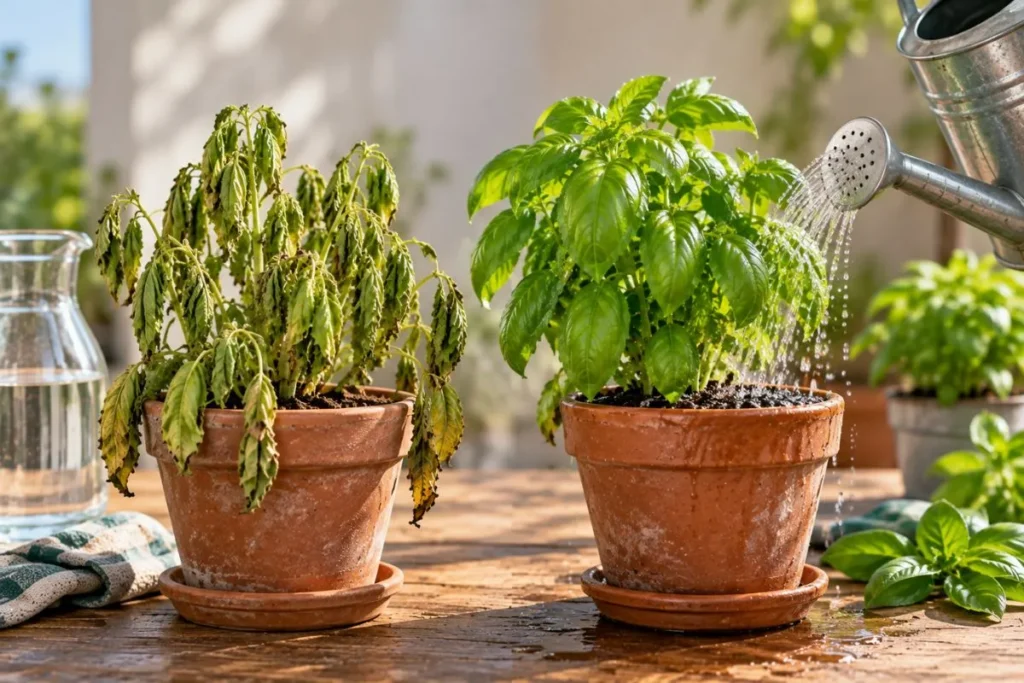 Revive a Basil Plant After Underwatering