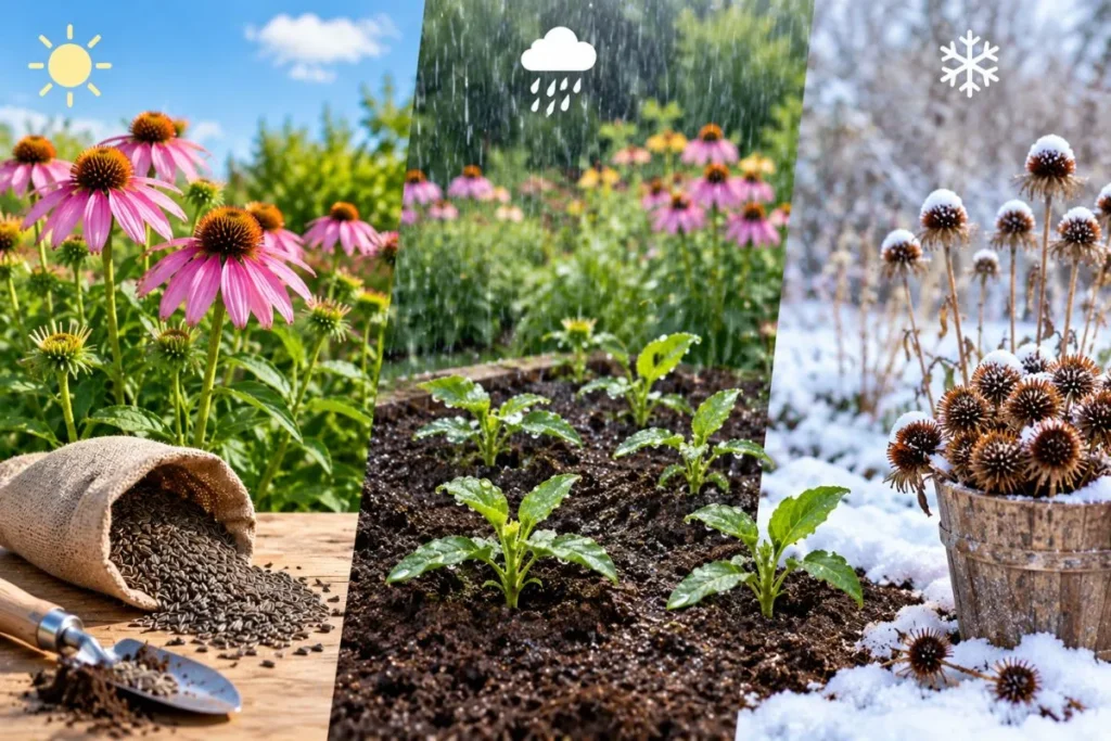 Weather Affects Coneflower Seed Planting