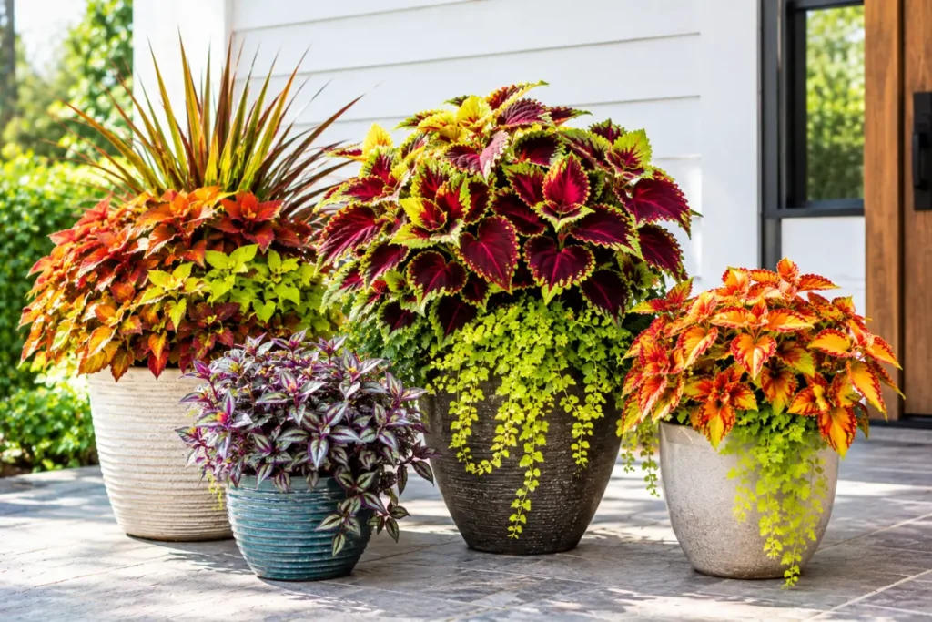 Focus on Colorful Foliage
