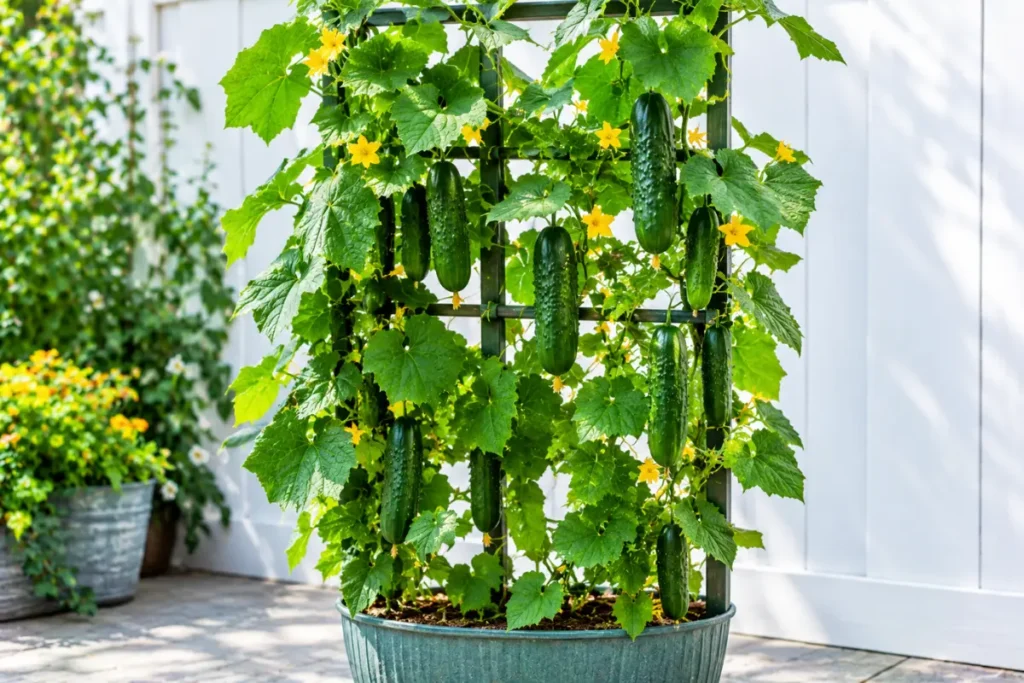 Climbing cucumbers 