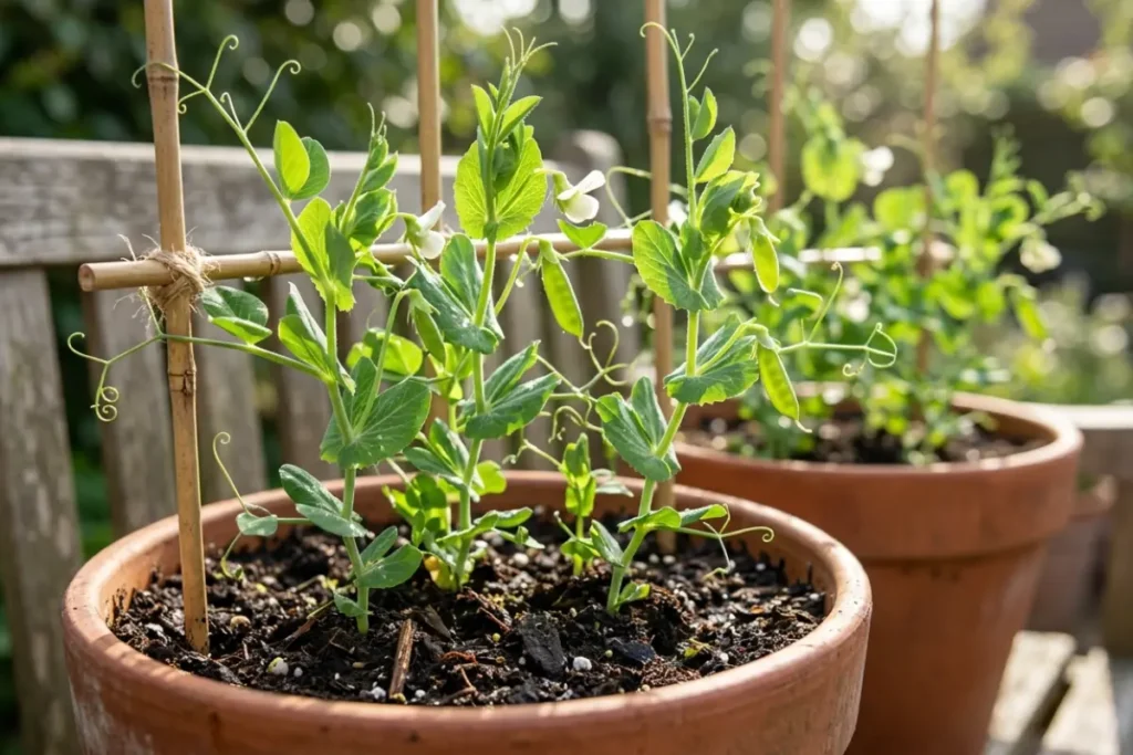 Peas in Pots Suitable for Beginners